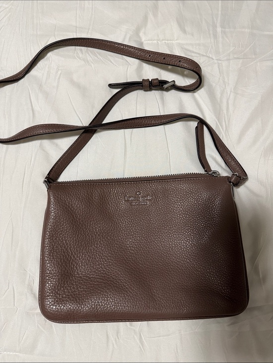 kate spade Handbags - kate spade Pebbled Leather Brown Crossbody Messenger